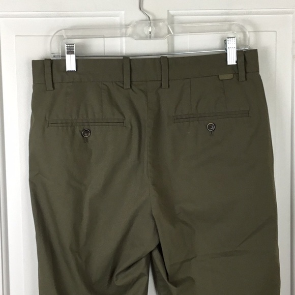 MNG Mango Olive Green Pleated Pants Straight Leg Size 30 Dress Pants - Picture 3 of 7